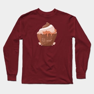 Cute cats and sweet cupcake Long Sleeve T-Shirt